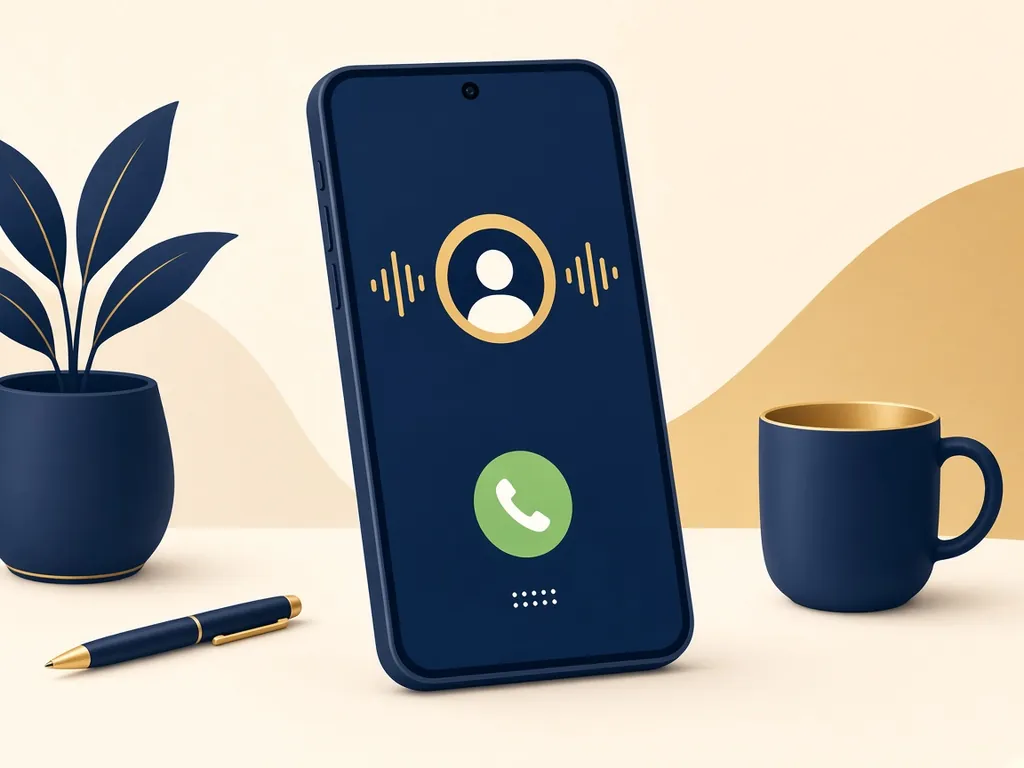 Illustration of a smartphone answering an incoming call